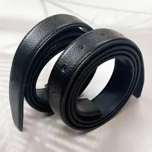 국산 플럼도트 교체용 소가죽벨트끈 허리띠 클래식블랙110cm 명품호환 소가죽벨트 남자정장벨트