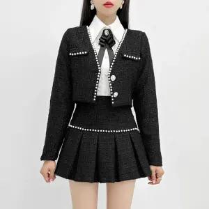 금찌 에딘 펄 트위드 자켓 스커트 세트 JK7486S