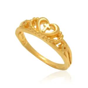 여자 순금 반지 3.75g [하트 십자가]