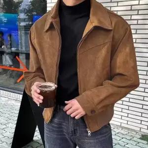 봄가을 남성 스웨이드 자켓 블루종 점퍼 간절기 캐주얼 데일리 아우터