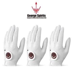 조지스피리츠 천연양피 남성골프장갑 왼손착용 3장