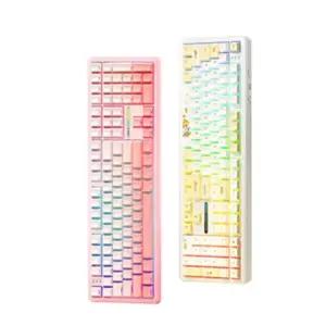 [정품] Aula 독거미 F108 유무선 블루투스 기계식 키보드 풀배열 핫스왑 저소음축 경우축