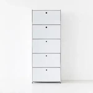 [마켓비]심플리 5단 수납장 BC101 퓨어화이트 4792.7403