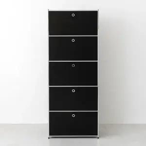 [마켓비]심플리 5단 수납장 BC101 매트블랙 2398.2503