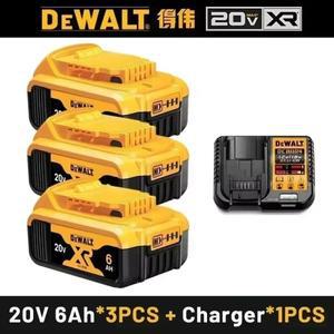 디월트 호환 20V 공구 배터리 5AH 6AH 충전식 리튬 이온 DCB200 전동 교체