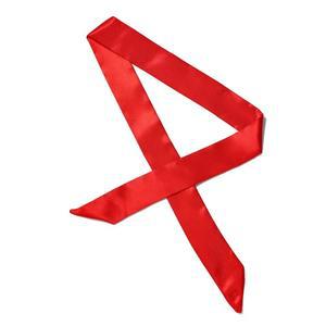 빨간 스카프 긴 모조 실크 새틴 리본 Hairbands 여성 목 랩 Foulard 좁은 작은 가방 핸들 넥타이