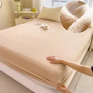 극세사 겨울 토퍼 매트리스 침대 패드 매트 시트 커버