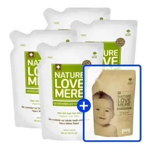 네이쳐러브메레 아기 식기세정제 액상리필형 500ml 4팩(GIFT)오리지널향 세제 리필 500ml 1팩
