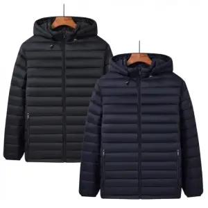 조끼 점퍼 남성용 경량 초 패딩 모자탈부착형 컨백스 남자