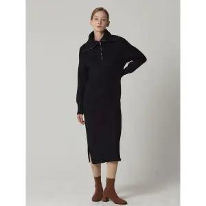 [오조크]반넥 집업 카라 롱 니트 원피스 택가격 178000원 _P413509098