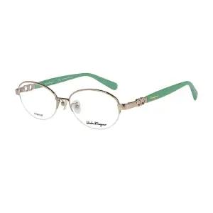 [페라가모] 명품 안경테 SF2535A 717 라운드 반무테 티타늄 여자 안경