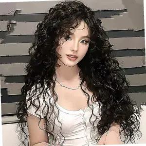 더곳트 히피펌가발 여성 긴머리 가발 통가발 롱웨이브