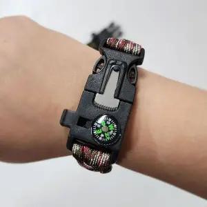 [하프클럽/]생존 팔찌 등산 캠핑 재난 나침반 다기능 매듭 군인