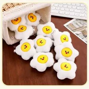 [하프클럽/]먼지키링 계란키링 별키링 웃긴 음식 인형 가방