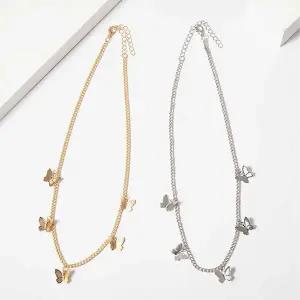 [하프클럽/]여자 포인트 골드 실버 쥬얼리 나비 패션 목걸이 코디