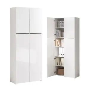 E0자재 RH2065 레아 6단책장 겸 수납장 800 완전수납형)