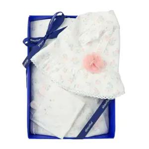 [롯데백화점]압소바 압소바 꽃토끼 뱀부 배냇슈트 (로라모)세트 A1A10120-A1A31509-G