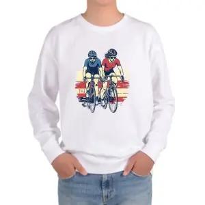 맨투맨 전사이즈 자전거동호회 커플 라이딩 (WFILF2E)