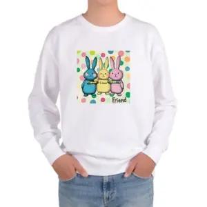 맨투맨 전사이즈 세친구 토끼 우정 FRIEND (WFILF2S)