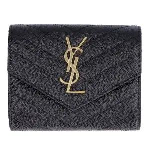 그레인 드 푸드르 가죽 카산드르 컴팩트 트리 폴드 지갑 403943BOW01 1000