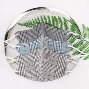 남성 정장 체크패턴 마스크 길이조절 착용감 고급 포멀웨어