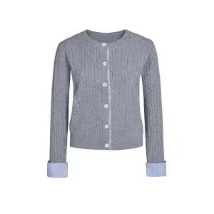 [JJ지고트](광주신세계)소매 셔츠 라운드넥 케이블 니트 가디건 GS2N1CD221