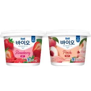 매일바이오 프로바이오틱 요거트400g 딸기2개+복숭아2개 냉장무배