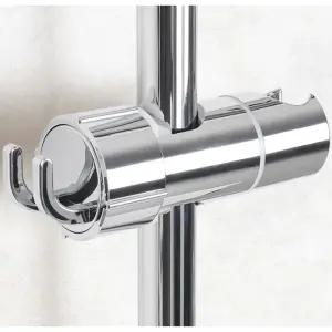 욕실 슬라이드바 고리 걸이 각도조절 샤워기 거치대 홀더 파이프형 봉형 고정대