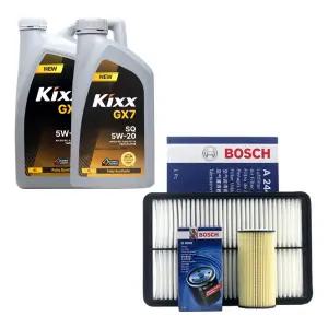 더뉴셀토스 1.6 가솔린 엔진오일 킥스 GX7 5W20 5리터 보쉬 오일필터 에어필터
