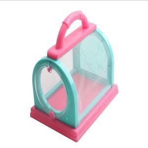 통기성 곤충 서식지 상자 손잡이가 있는 휴대용 번식 케이지 관찰 및 연구용 소형 동물 테라리움