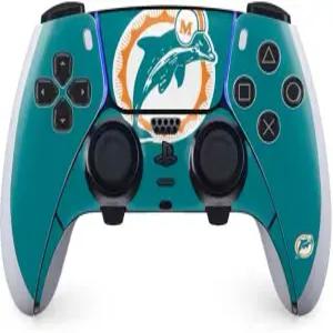 PS5 듀얼센스 엣지 프로 컨트롤러와 호환되는 스키닛 데칼 게이밍 스킨 - 공식 라이선스 NFL 마이애미
