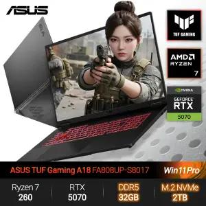 TUF A18 FA808UP-S8017 (라이젠7 260/RTX5070/32GB/2TB/WP) 게이밍 노트북 JH