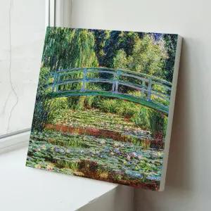 명화 캔버스액자 클로드모네 수련연못의 다리 36x36cm