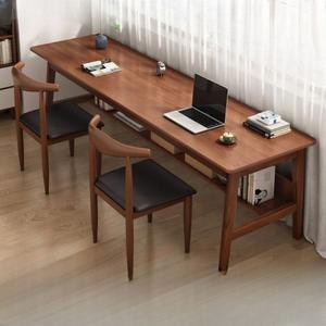 길고 좁은 테이블 원목식탁 책상 좁고긴 선반 카페 카페긴테이블