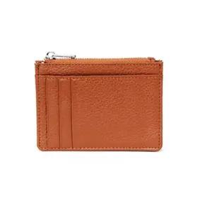 가죽 카드지갑 카드 동전 지퍼 지갑 라이트브라운 30대남자카드지갑 40대남자카드지갑