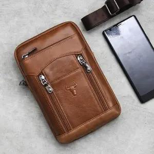 남자 여행 외출 운동시 미니가죽 크로스백 남자보조가방 남자크로스가방 대학생크로스백