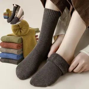 무지 겨울 기모 중목 도톰 짱짱한 여성양말 양말