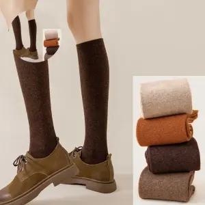 여성 패션 무릎 양말 스타일 코디 타이스 롱 삭스 반