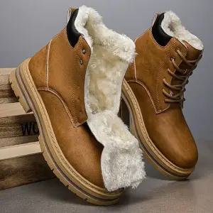 남자 겨울 기모 워커 하이탑 방한 신발 남자겨울워커 기모하이탑부츠 방한워커남성