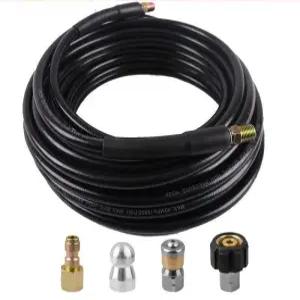 하수고 고압 세척 노즐 뚫는 세트 화장실 하수구 청소 건물 하수관 분사기 기 기계구멍