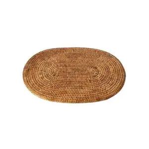 인테리어 520BVH87 수납 라탄 타원형 매트 미디움 M