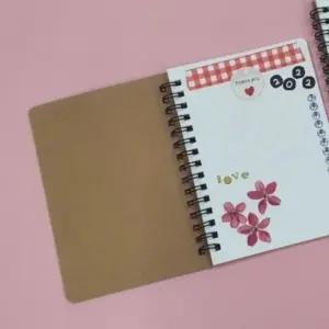 (A6) 튼튼한노트 크라프트 무지 스프링 무선노트/메모/대학교/공부/필기/중학교/고등/공책/연습장/플래너