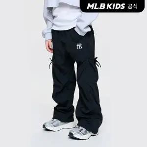 [MLB키즈](공식)26SS 스트릿 걸즈 리본 카고 우븐팬츠 NY (Black) 7FWPB1661-50BKS
