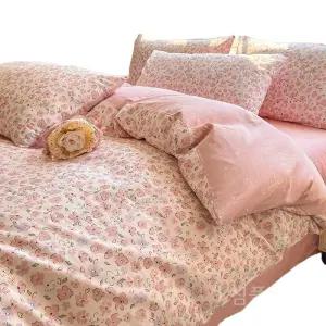 꽃무늬침구 차렵이불 이불세트 싱글 침구세트 베개커버 순면 사계절 꽃무늬이불커버 방꾸미기