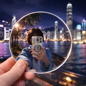 미니 볼록 거울 셀카용 광각 미러 휴대용 부착형