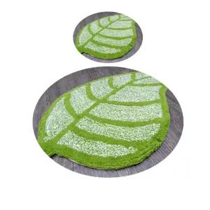 인테리어 소품용 43 X 63 나뭇잎 모양 발매트 X 2개입/패드/카페트러그/거실/다용도/활용/보온/거실러그/현