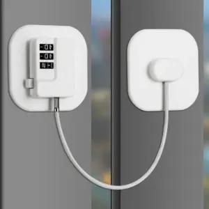 무타공 문열림방지 잠금장치 비밀번호 자물쇠 냉장고 서랍 부착식 아이안전 문잠금