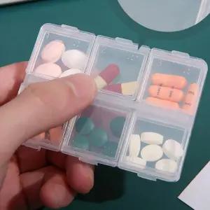 휴대용 6구 약통케이스 10개세트 요일별 시간별 점자 분리세척 간편보관 인쇄 판촉