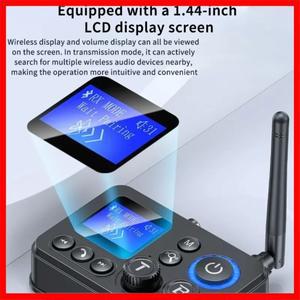 블루투스 5.4 오디오 송수신기 3.5mm AUX RCA USB U-디스크/TF 하이파이 스테레오 음악 무선 어댑터 차량용