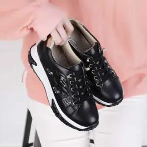 카피온 여성 스니커즈 소가죽 밴딩 경량 어글리 플랫폼 4cm 통굽 키높이 운동화